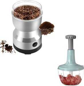 Coffee Grinder 200 W Mixer Grinder  (Combo C329 Coffee Grinder Smash Machine & Hand Chopper